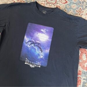 Billabong XXL OG Tee Dolphin Surf Majestical Ocean Graphic Short Sleeve T Shirt